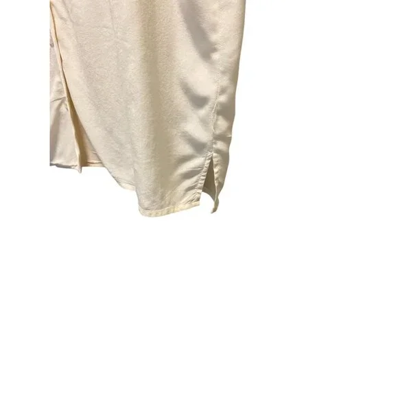 Spencer Jeremy Vintage 90’s Silk Blouse Cream Size M - Picture 11 of 15